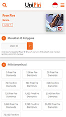 topup unipin step 2 fill in details